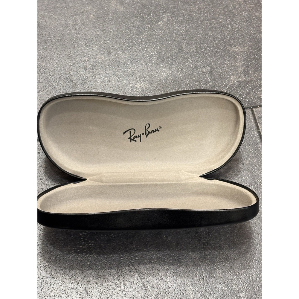 Ray-Ban Sunglasses Eyeglass Clam Hard Case Black EUC Ray Ban Sleek Heavy Duty